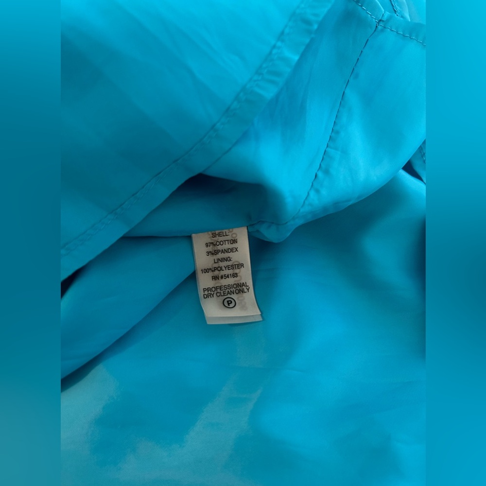 Calvin Klein Teal Sleeveless Pleated Fit & Flare Dress Size 10 - Picture 4 of 5